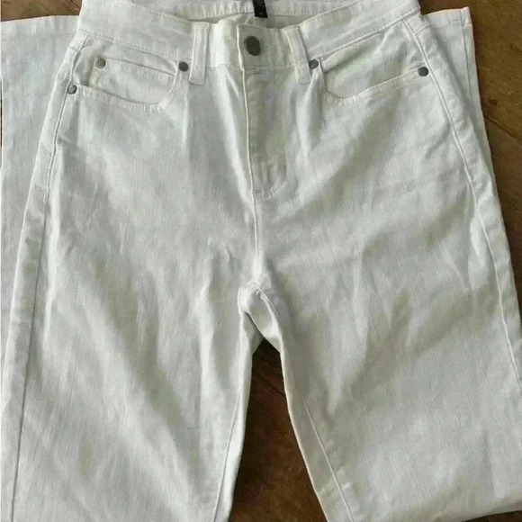 Eileen Fisher Organic Cotton Jeans ~ White ~ 2P - Picture 2 of 5